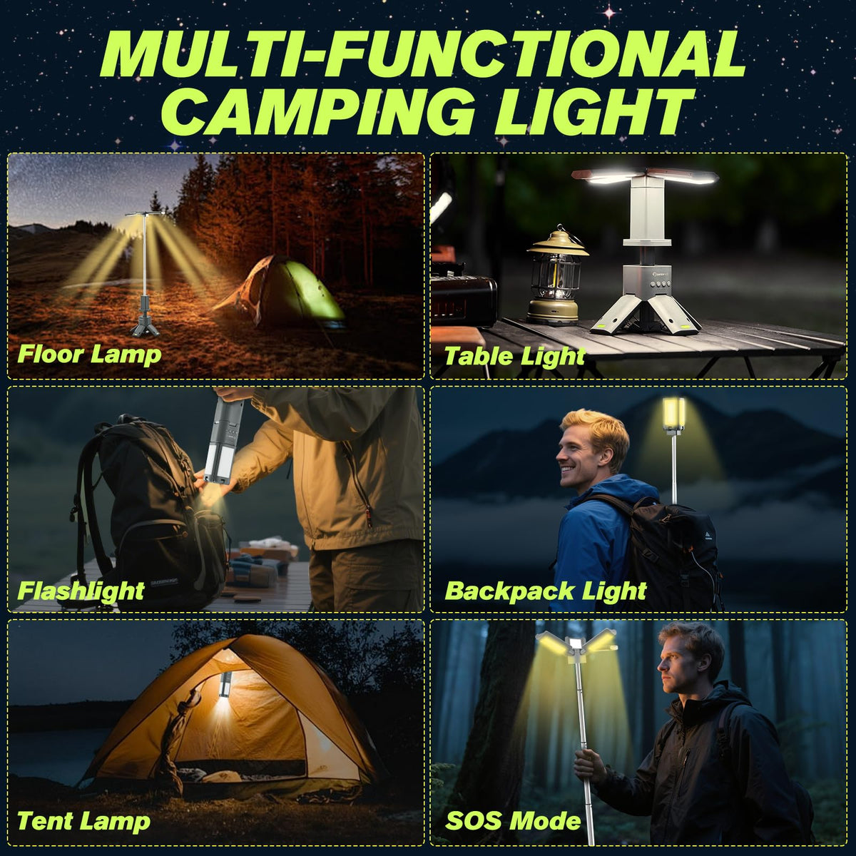 SakerPlus Telescopic Camping Lantern & Car Vacuum Portable