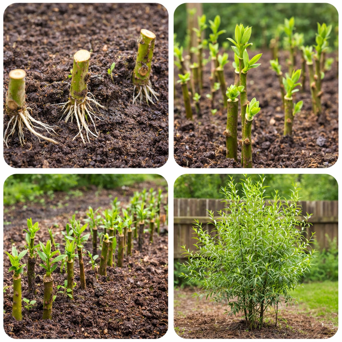 Hybrid Willow Tree Cuttings – Fast Growing Privacy & Shade Trees – Easy to Root Live Cuttings – Cold Hardy, High Yield Trees for Screens & Windbreak (10 Cuttings)