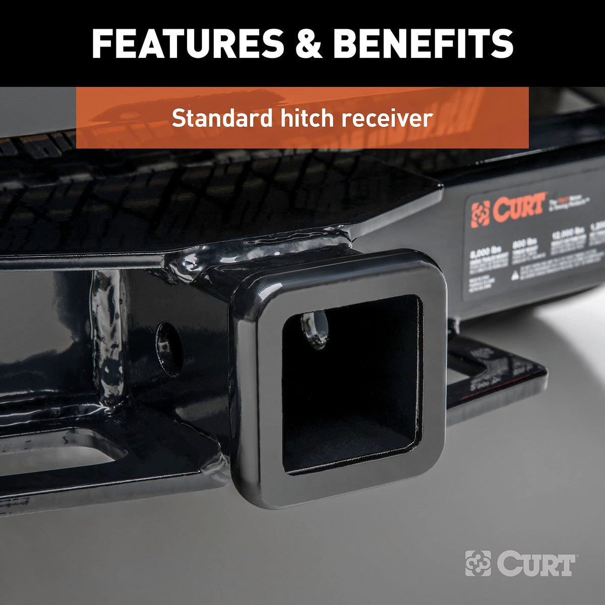 CURT 13323 Class 3 Trailer Hitch, 2-Inch Receiver