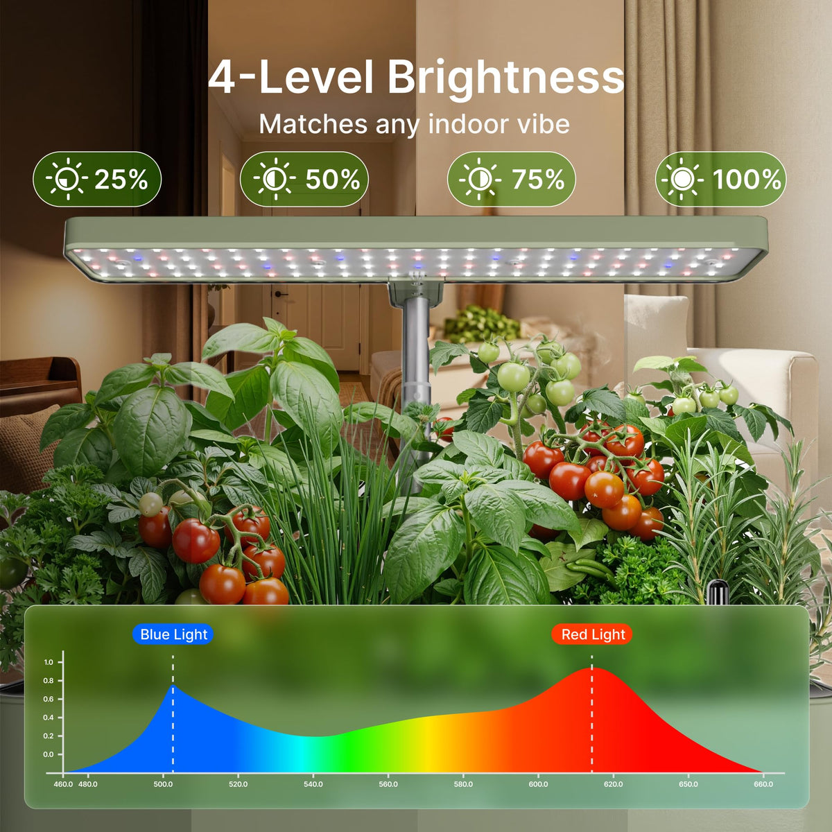 SUNCOZE Hydroponics Growing System Kit 12 Pods, 24W LED Grow Light Indoor Garden, 4L Water Tank with Quiet Pump, Adjustable Height Herb Garden Planter Indoor Kit, Gardening Gifts, Green