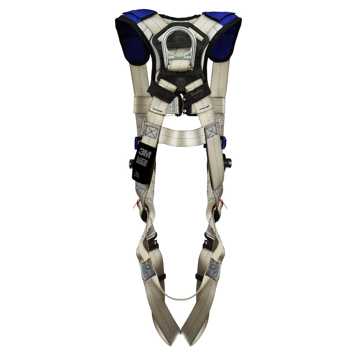 3M DBI-SalaExoFit X100 Comfort Vest Climbing Harness Fall Protection, OSHA, ANSI, Front and Back D-Rings, Quick Connect Chest and Leg Buckles, Zinc Plated Steel, 1401026, Medium