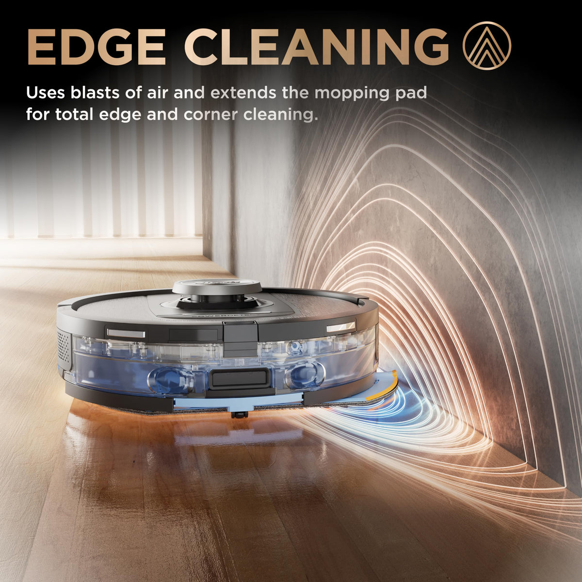 Shark Robot Vacuum & Mop Combo, PowerDetect NeverTouch Pro, Self-Emptying, Self-Refill with Self-Clean Pad Wash & Dry, 60-Day Debris Capacity, 30-Day Refill Tank, 5 Technologies, Black, AV2800ZEBK
