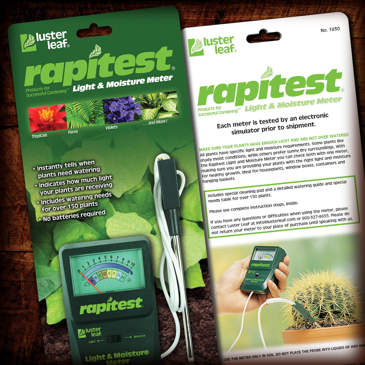 Luster Leaf JEN-639 Rapitest Moisture and Light Combo Meter
