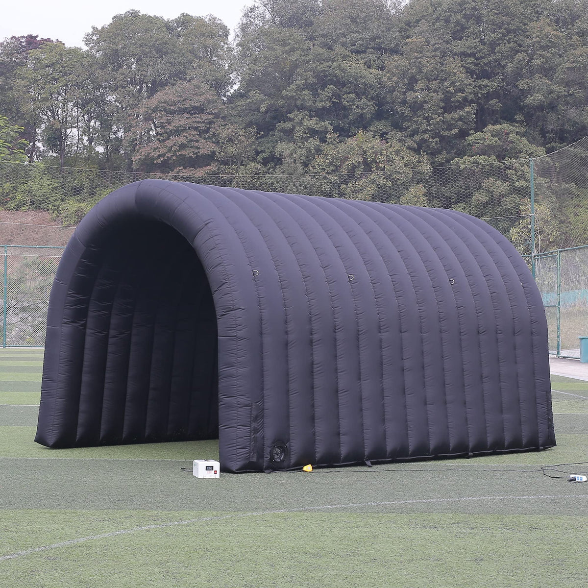 SAYOK 16.8ft Inflatable Tunnel Entrance Sports Inflatable Tunnel Sport Tunnel Entrance Inflatable Football Tunnel Tent with Blower for Event Exhibition Promotion(Black, 16.8ft x 10ft x 9.24ft)