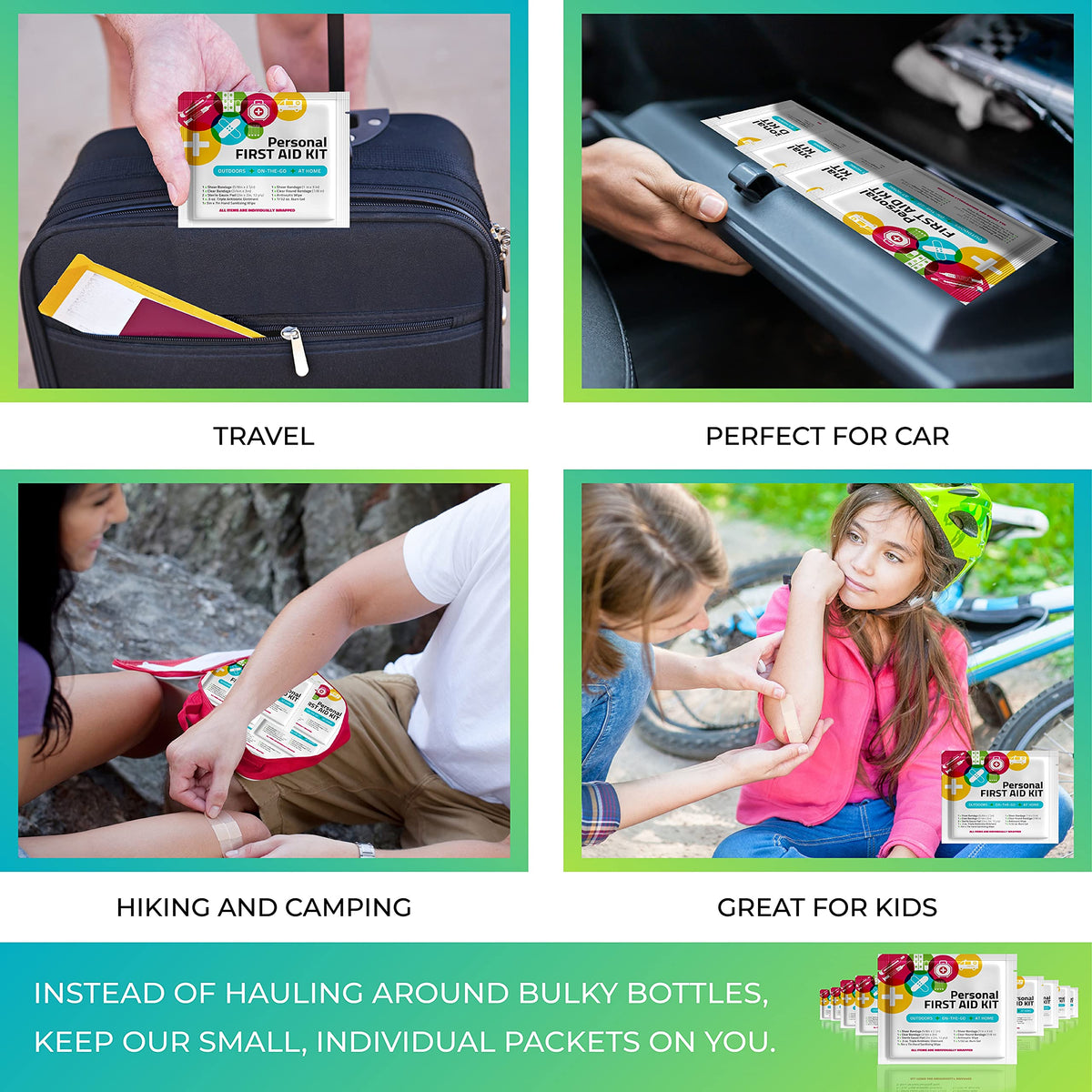 First Aid Emergency Medical Kit Mini and Travel Size - | Great for Kids, Schools, Business, Hiking, Camping | Wound Care Products (Abstract) (50)