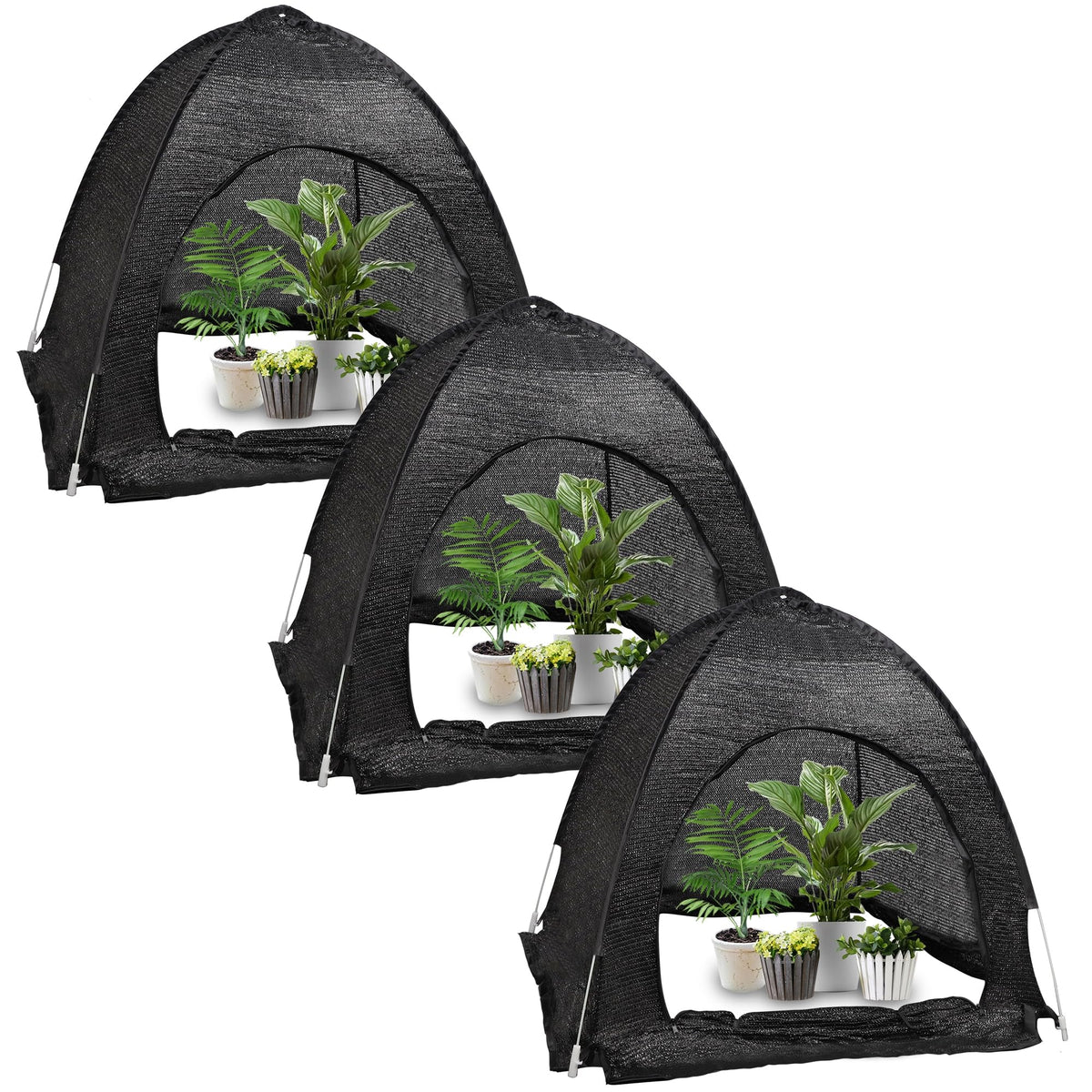 3 Pcs Plant Shade Tent & 20 x 30 FT Shade Cloth 50%