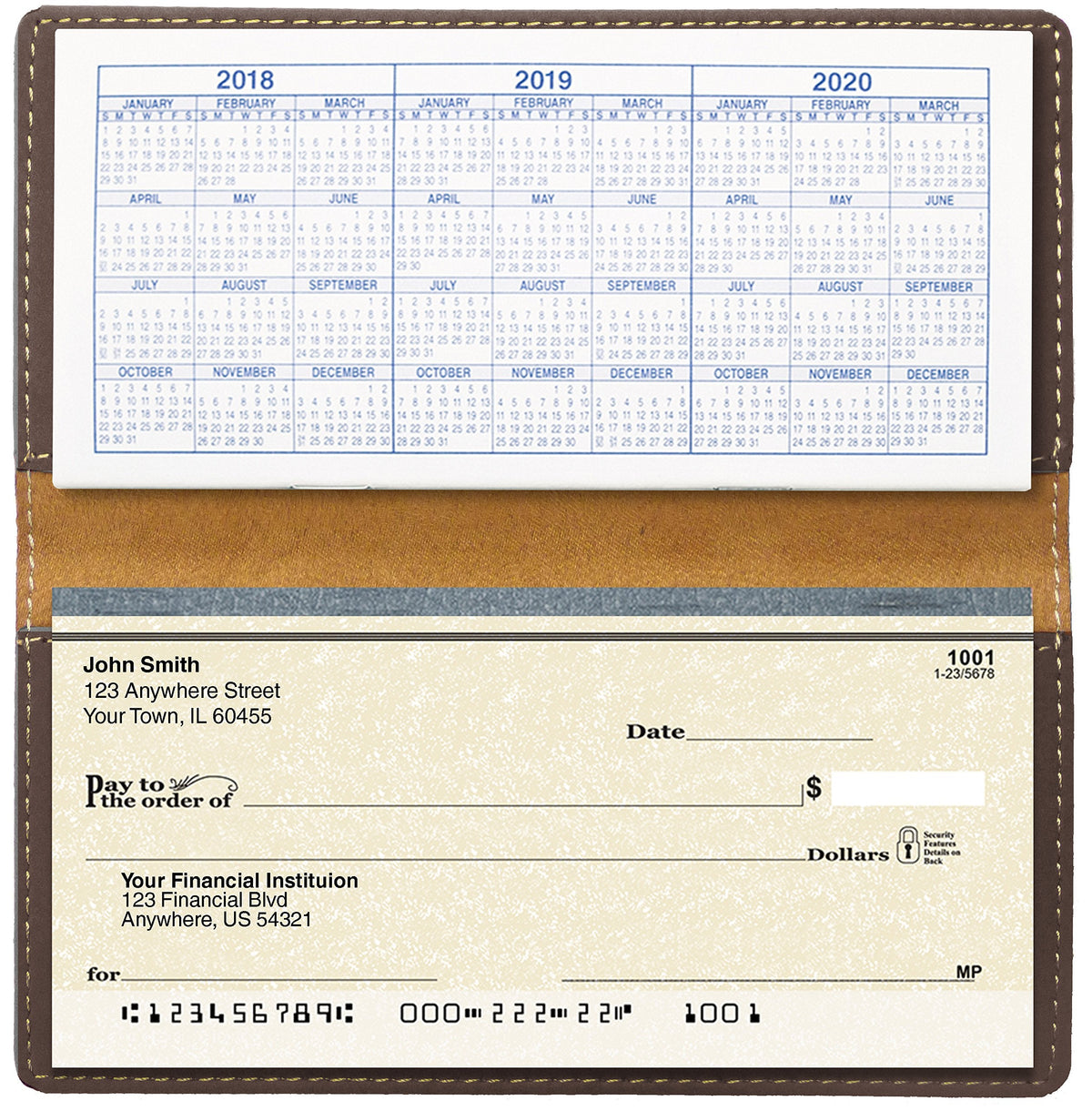 CAROUSELCHECKS Make A Wish Laser Engraved Leatherette Checkbook Cover